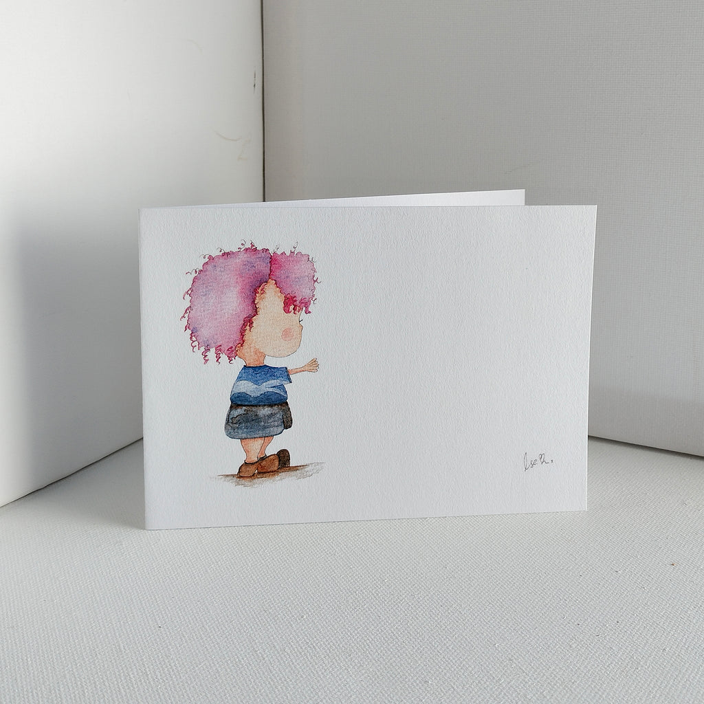 Theo - Denim Look – Personalised Watercolour Art Card | JoliArtes