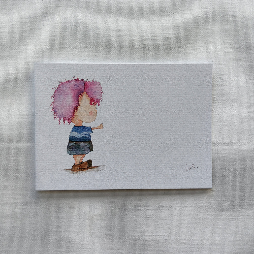 Theo - Denim Look – Personalised Watercolour Art Card | JoliArtes