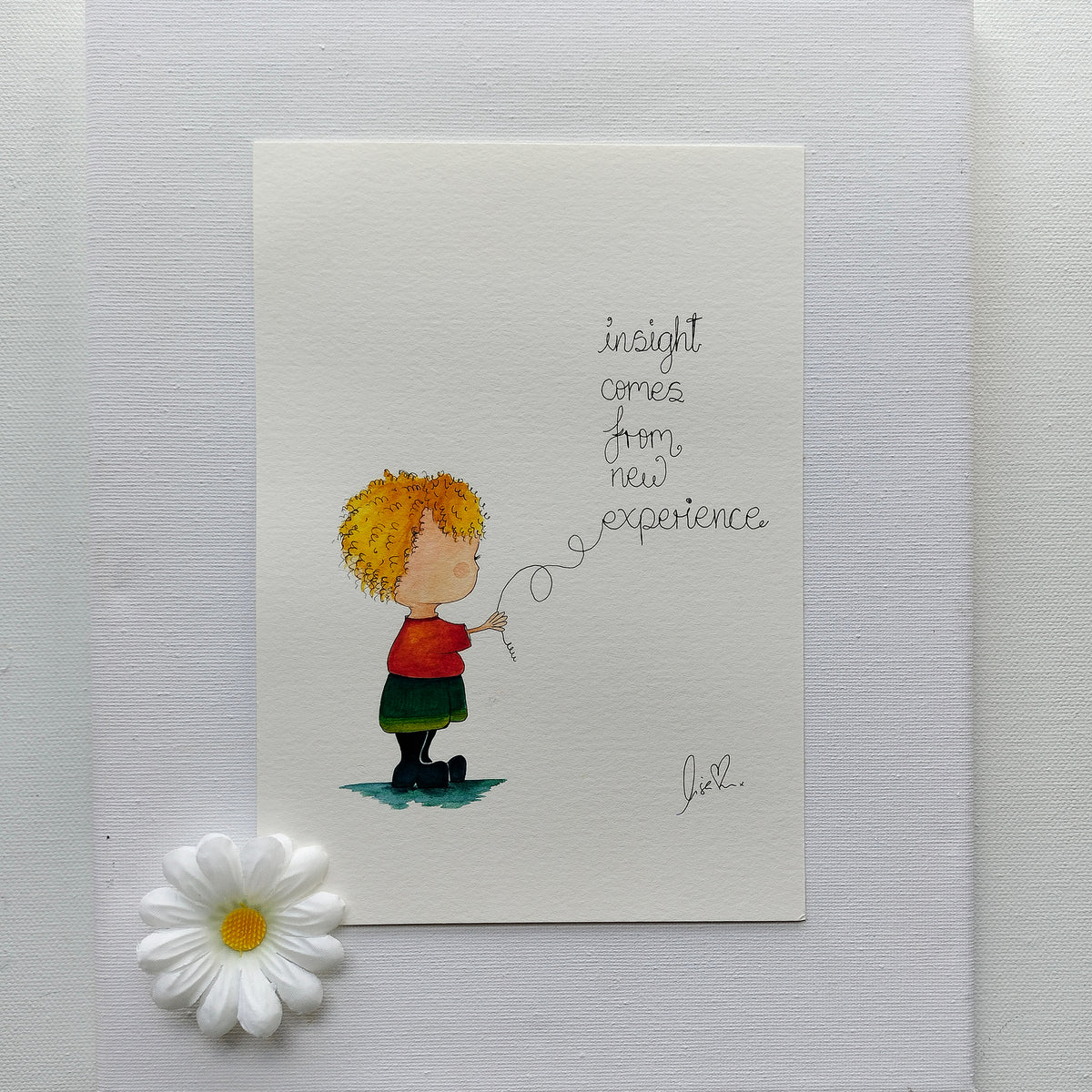 Theo 'Insight Comes from New Experience' – Original Watercolour Painting | JoliArtes