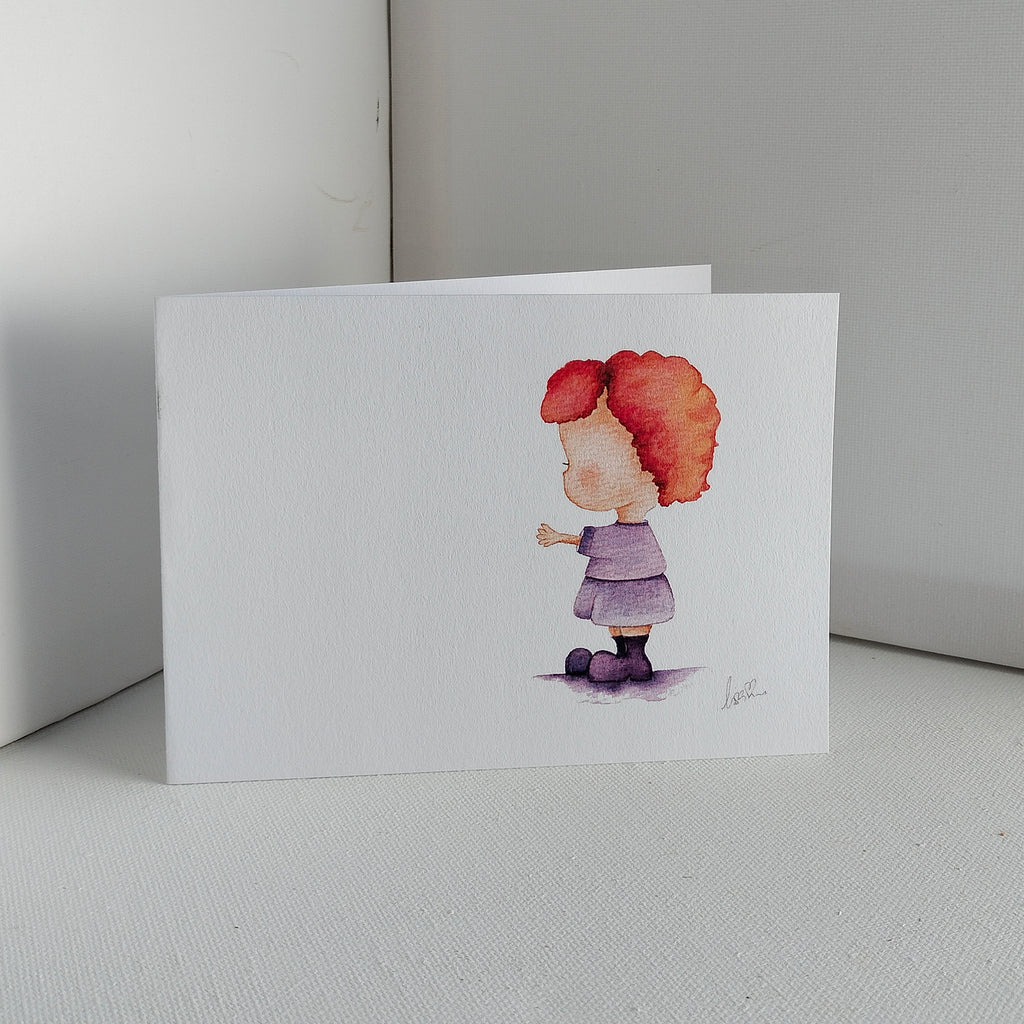Theo - Purple Look – Personalised Watercolour Art Card | JoliArtes