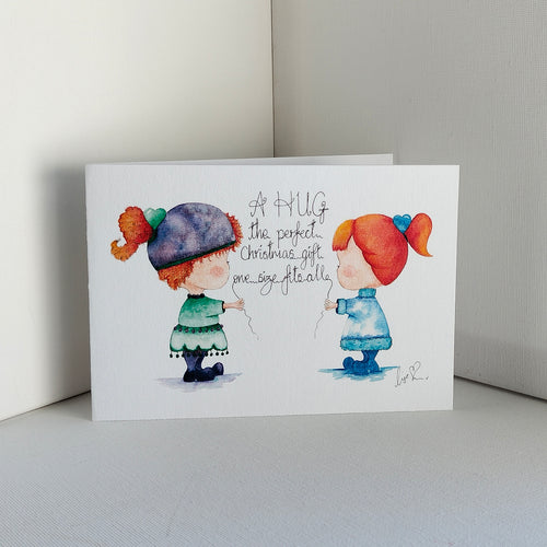 Mira & Mira - Green and Blue Outfits – Example Personalisation – Watercolour Art Card | JoliArtes
