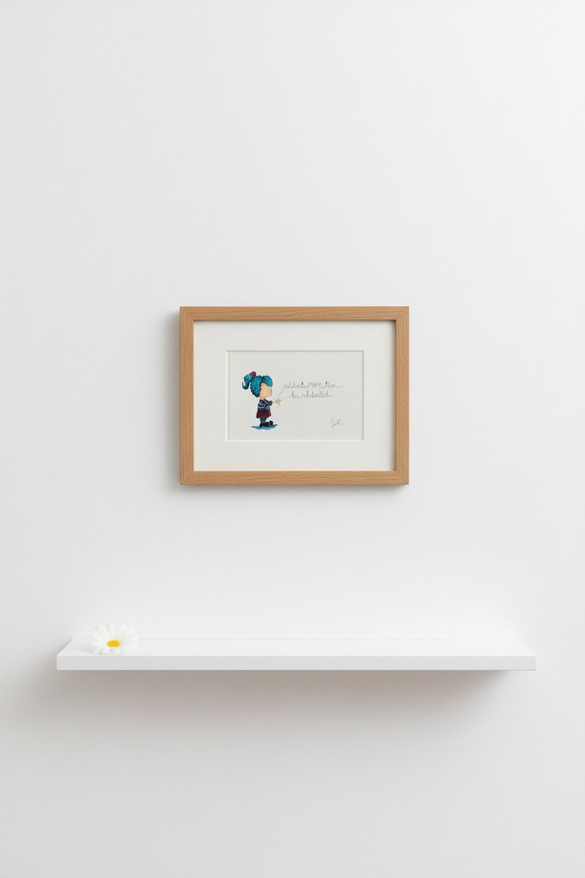 Mira 'Celebrate More Than Be Celebrated' – Original Watercolour Painting Wall Art Mock-up | JoliArtes